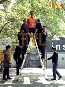 12/16/20FT Folding Aluminium Ladder Heavy Duty Multi-Purpose Step ladder Folding Ladder for Home Outdoor
