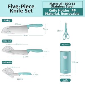ASD | Baby Food & Kitchen Use Stainless Steel Knife Set