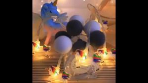 1.5M/3M Cartoon Unicorn Light String Astronaut Rocket Fairy String Light Suitable For Childrens Rooms And Party Decoration