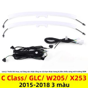 Bộ Đèn Viền LED 3 Màu Mercedes-Benz W205 GLC X253 Đèn Tạo Không Khí Ghế Sau Trang Trí Bảng Điều Khiển Phụ Cho Dòng C-Class