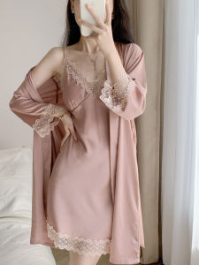 ชุดนอนผู้หญิงผ้าไหมน้ำแข็งเซ็กซี่ฤดูร้อน ชุดนอนผ้าไหมน้ำแข็งบาง สายเดี่ยว ชุดนอนสองชิ้น ชุดนอนผู้หญิง ชุดนอนผ้าไหมน้ำแข็ง