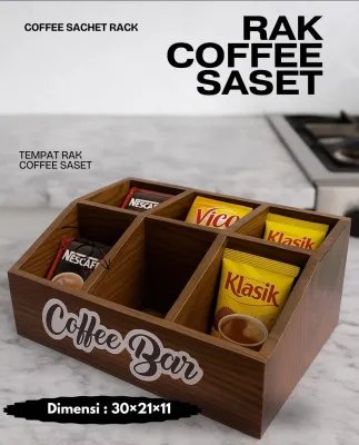 PROMO!!!!! RAK KOPI SASET TEMPAT KOPI 4 KOTAK