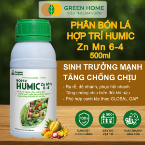 Phân Bón Hợp Trí Humic Zn Mn 6-4 GreenHomeChai 500ml Ra Rễ Mạnh Đẻ Nhánh Khỏe Phục Hồi Cây Nhanh