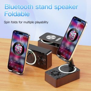 KEBIDU | 3 In 1 Mobile Phone Bracket Bluetooth Speaker Power Bank Rotating Foldable Lazy Desktop Holder Stand For Cell Phone Tablets iPad