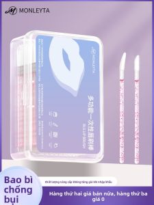 MONLEYTA | Bàn chải môi dùng một lần cầm tay mềm mại dễ sử dụng phù hợp với mọi loại da dùng để tô son môi son bóng son lì