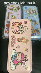 STIPA Kotak Pensil Besi Karakter 2 Tingkat Fancy Pencil Case Box Cute Character ATK Alat Tulis Stationery Sekolah Kantor La bubu LZ