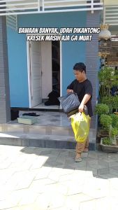 TAS RONJOT SRANDUL OBROK MINIMALIS TAS KURIR POS UKURAN MINI BAHAN TAHAN AIR TEBAL DAN KUAT