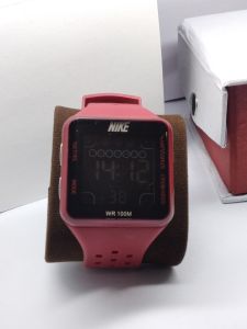 paket box dan jam tangan digital kotak NKE Waterproof anti air tali rubber Sporty