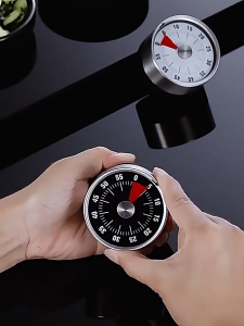 Oberni Pengatur Waktu Stainless Steel Pengingat Manajemen Waktu Siswa Pengatur Waktu Mekanik Portabel