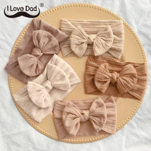 ผ้าโพกหัวยืดหยุ่น สำหรับเด็กสายหมวกมีโบว์ 32 สี