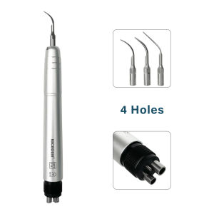 Niceden | Dental Ultrasonic Air Scaler with 3 Tips Tooth Calculus Remover Cleaning Tool Handpiece Whiten 2Holes/4 Holes Tooth Cleaner