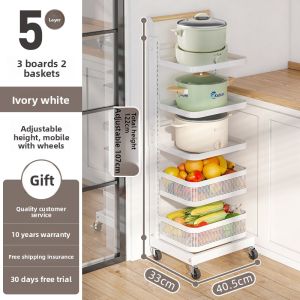 DROOLU | Multipurpose Mobile Kitchen Storage Rack