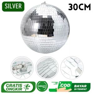Bola Disko Kaca Gantung Reflective Mirror Disco Ball 30cm  Motor Pemutar Bola Disko Disco Ball Rotating Motor 2.5 RP