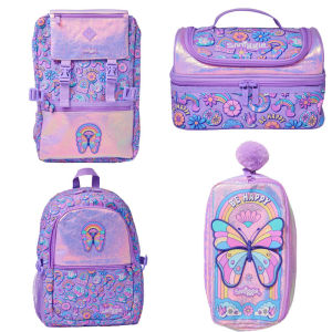Smiggle Australia Large Capacity Double Buckle Messenger School Bag Childrens Backpack Leisure Bag New Dual Shoulder Strap