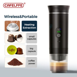 Cafelffe Portable Coffee Maker Espresso Machine for Travel&Car Coffee Maker Compatible with Ground Coffee & Capsule for RV Hiking Camping Office Travel Espresso Maker Electric