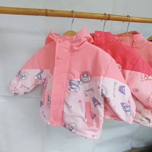 Áo phao cho bé gái và bé trai lót lông nhung 1-6 tuổi in nhiều hình ngộ nghĩnh kiểu dáng khỏe khoán thời trang