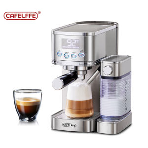 Cafelffe 3 in 1 Espresso Machine 20Bar Coffee and Milk Frother All-in-one Machine Household Automatic Coffee Machine Cappuccino Latte Coffee Maker with Self-cleaning Function