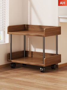 Wooden Portable Storage Shelf with Wheels