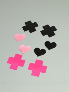 Miếng Dán Ngực in Hình Trái Tim Chữ Thập Một Lần Dùng Miếng Dán Ngực Trong Suốt Thoáng Khí Chống Nhô Chống Ánh Sáng