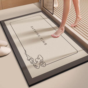 Thảm Phòng Tắm Tối Giản VIKAMA Thảm Lót Chân Chống Trượt Thấm Hút Nhanh Khô Thảm Cửa Cao Su Phong Cách Hiện Đại Cho Lối Vào Phòng Tắm