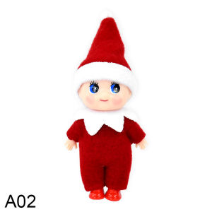 1pc Red Green Kindness Craft Tiny Elf Babies Doll Toy Decor Christmas Mini Baby Elf Dolls For Home New Year Party Ornaments Gift