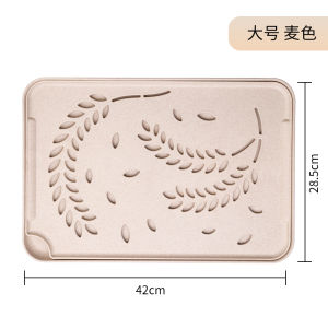 Plastic Tea Cup Tray Rectangular Double Layer Drainage Cup Holder Home Use Living Room Desktop Tea Pot Tray European Style Pure Color