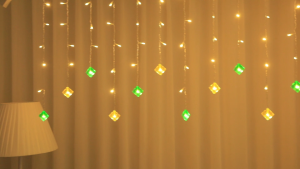 ✨ Lampu Raya Curtain Light 4M 96LED 8Mode LED Ketupat Light Warm Waterproof Plug-in Ketupat Home Party Deco