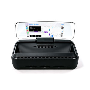 Wireless Car HUD with CarPlay Multi-function Smart Projector Plug-and-Play with Navigation Music and Brightness Adjustment