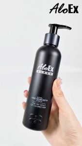 AloEx Organic Black Shampoo แชมพูลดผมขาดร่วง สูตรสำหรับผมแห้งเสีย-ผมทำสี จากสกัดข้าวเหนียวดำ และสมุนไพรอีกหลากชนิด