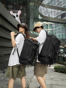 Short-Distance Travel Bag Mens Large Capacity Sports Gym Bag Multi-Functional Backpack Business Trip Portable Bag Travel Luggage Bag