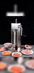 HAILANG Commercial Electric/Manual Sausage Enema Machine 2/5/7/10L | Food-Grade Stainless Steel with 4 Size Tubes for Food Stall