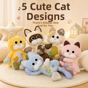 HEMIXIONG | Cuddle Sleep Gift for Girls BFFs and Kids Plush Toy Cat