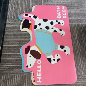 แผ่นดูดซับโคลนไดอะตอม พรมเช็ดเท้า 50*80cm พรมห้องน้ำหนัง PU-แห้งง่าย ไดอะตอมไมต์ ดูดน้ำดี พรมกันลื่น