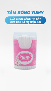 [Lố 12 hộp] Tăm bông trẻ em YUMY baby hộp vát size M [TB01-027] hộp 160 chiếc