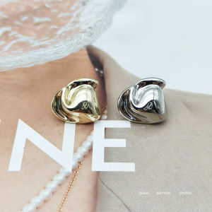 Áo Sơ Mi Sọc Kim Loại Thời Trang Cài Nút Áo Sơ Mi Chiffon Trang Trí Cài Nút Áo Vest Không Đều Phong Cách Nhỏ Mới Của Bùi Kế