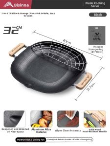 BSWOLF | Korean Style Non-Stick Stone Grill Pan
