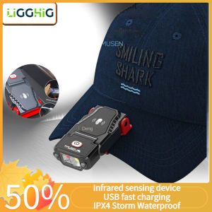 ไฟหน้า LED อเนกประสงค์สำหรับตกปลาตอนกลางคืนชาร์จไฟได้แข็งแรงทนทานฝาปิดแบบคลิปสว่างมากหมวกชายคาและกันน้ำได้10000ลูเมนไฟฉายสว่างไสวโคมไฟชาร์จไฟฉายกันน้ำสีสดใสมาก