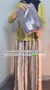 Celana Cargo wanita Highwaist Premium jumbo - Cargo pants Wanita