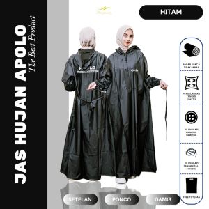 JAS HUJAN RAINCOAT GAMIS SYARI WANITA ANTI AIR ANTI REMBES ANTI BOCOR BY APOLO