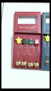 1 cấy muỗng inox hoạ tiêt noeal giáng sinh cực đẹp - - muỗng cà phê - muông cơm - muỗng súp - muỗng ăn bánh