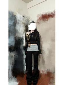 กางเกงขายาวทรงตรงเอวสูงสำหรับผู้หญิง กางเกงขายาวทรงยูจีน ทรงหลวม ทรงสลิมฟิต ทรงขากระบอกเล็ก กางเกงขายาวลำลอง ฤดูใบไม้ร่วง/ฤดูหนาว