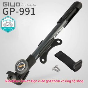 Bơm Mini Xe Đạp Giyo GP-991 – Có Đồng Hồ Đo Áp Suất Van Thông Minh Gọn Nhẹ Tiện Dụng