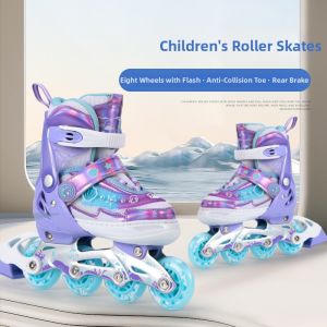 MLZH | Adjustable Kids Beginner Night-Glow Anti-Slip Roller Skates