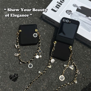 เคสโทรศัพท์มือถือแบบพับได้สีดำหรูหรา ดีไซน์เก๋ไก๋ ป้องกันรอยขีดข่วน ป้องกันการตกหล่น ดีไซน์เก๋ไก๋ ดีไซน์เก๋ไก๋