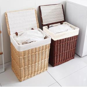 Jiaxu | Nordic Style Laundry Clothes and Socks Storage Basket Bamboo Wicker With Lid