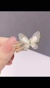 F4 Jepit Rambut Kupu-kupu Elegan Mini Logam Headdress Elegant Butterfly Hairpin Mini Clips HMM007