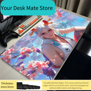 Bandai | Mouse Pad Xxl Large Gaming Computer Keyboard NonSlip Rubber Carpet One Piece Yamato Desk Mat Pc Accessories Gamer Mousepad