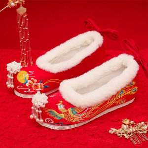 Xiuhe Hidden Heel Original Lace-up Improved Warped Head Wedding Shoes