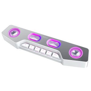 แอมพลิเกมโดยลำโพงเล่นเกมไร้สาย RGB พร้อมไดรเวอร์ 4 ตัว - บลูทูธ/แบบมีสาย การควบคุม RGB สวิตช์ปรับระดับเสียงและแทร็ก สำหรับพีซี/โทรศัพท์-A16