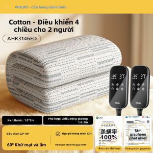 Philips | Chăn Điện Bông Sưởi Nóng Nhanh Đồ đôi Kiểm soát với Graphene